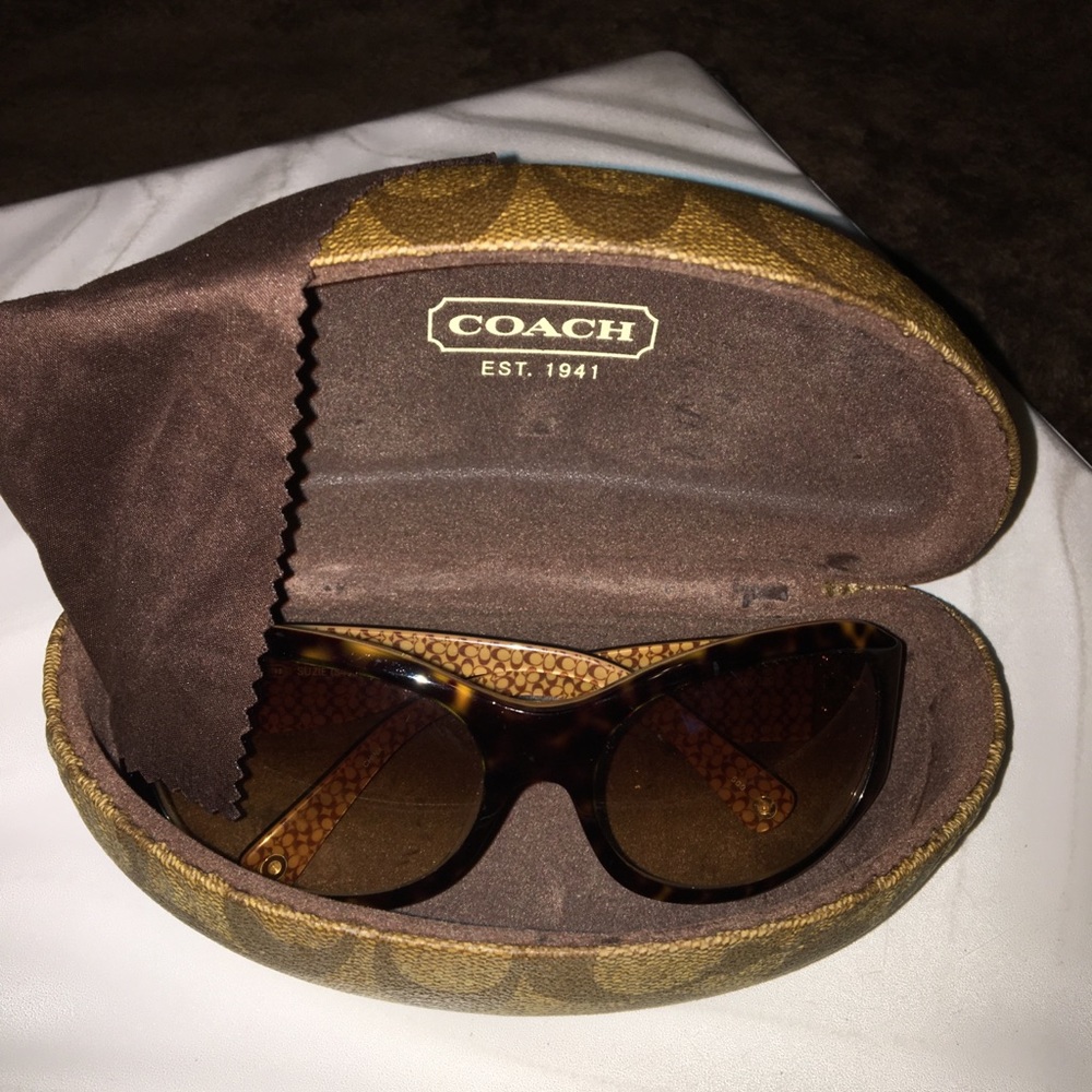 Coach Tortoise Shell With Butterfly Sunglasses